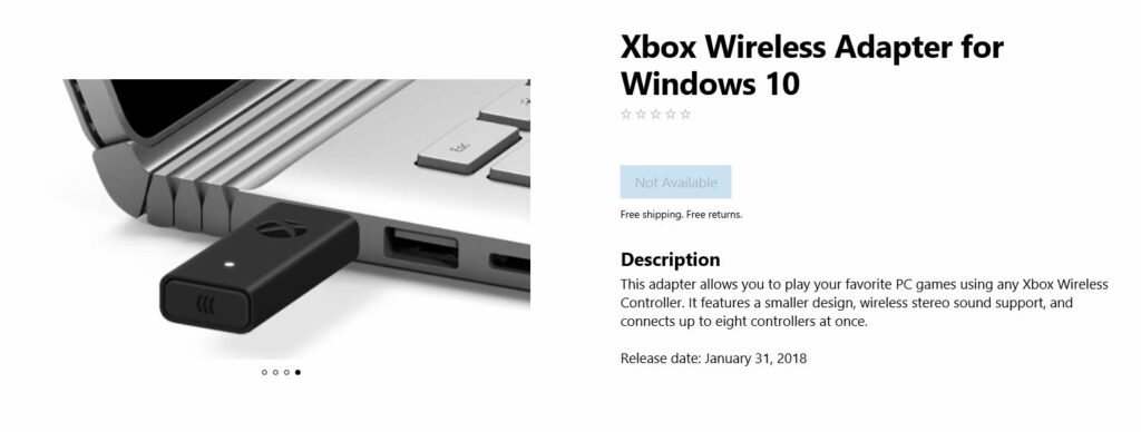 Neuer Xbox Wireless USB-Adapter auf 2018 verschoben