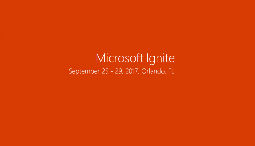 Start der Microsoft Ignite 2017