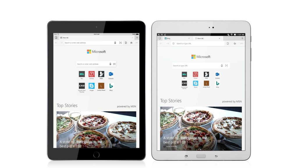 Microsoft Edge jetzt für iPad und Android Tablets verfügbar