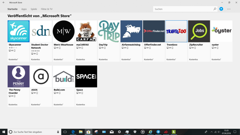 Erste Progressive Web Apps im Store für Windows 10 und Windows 10 Mobile