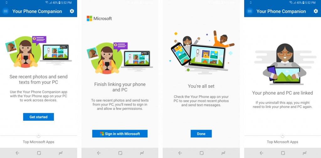 Microsoft Apps für Android wird in Your Phone Companion umbenannt