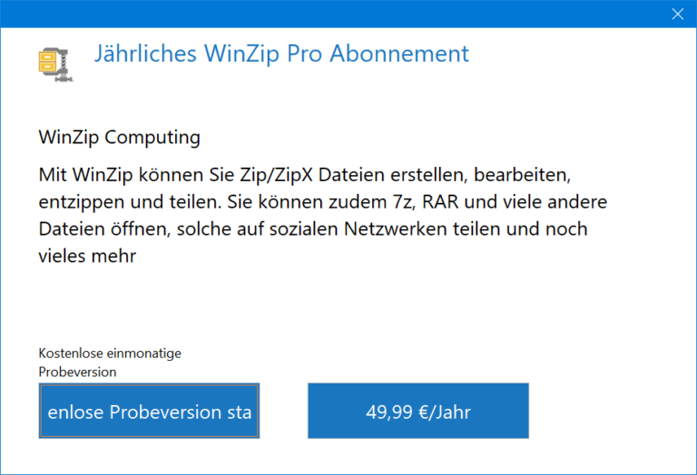 Winzip microsoft store edition что это