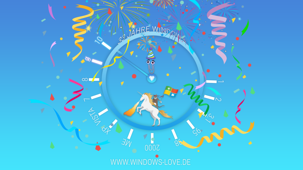 Windows feiert 33. Jubiläum