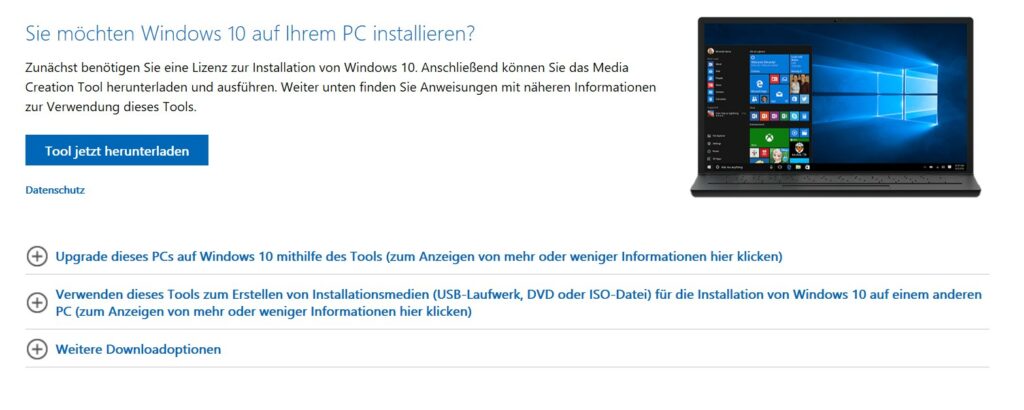 Windows 10 1909 18363 ISO via Media Creation Tool verfügbar