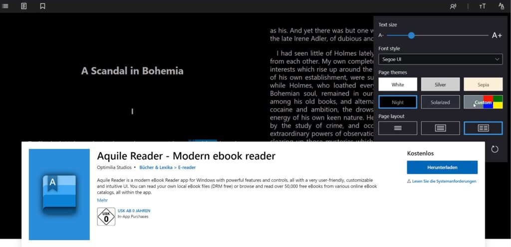 Neu im Store: Aquile Reader – Modern ebook reader