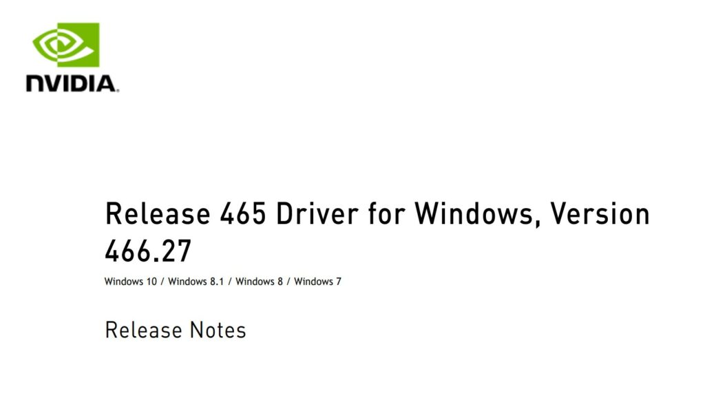 Nvidia GeForce Treiber 466.27 WHQL steht zum Download bereit