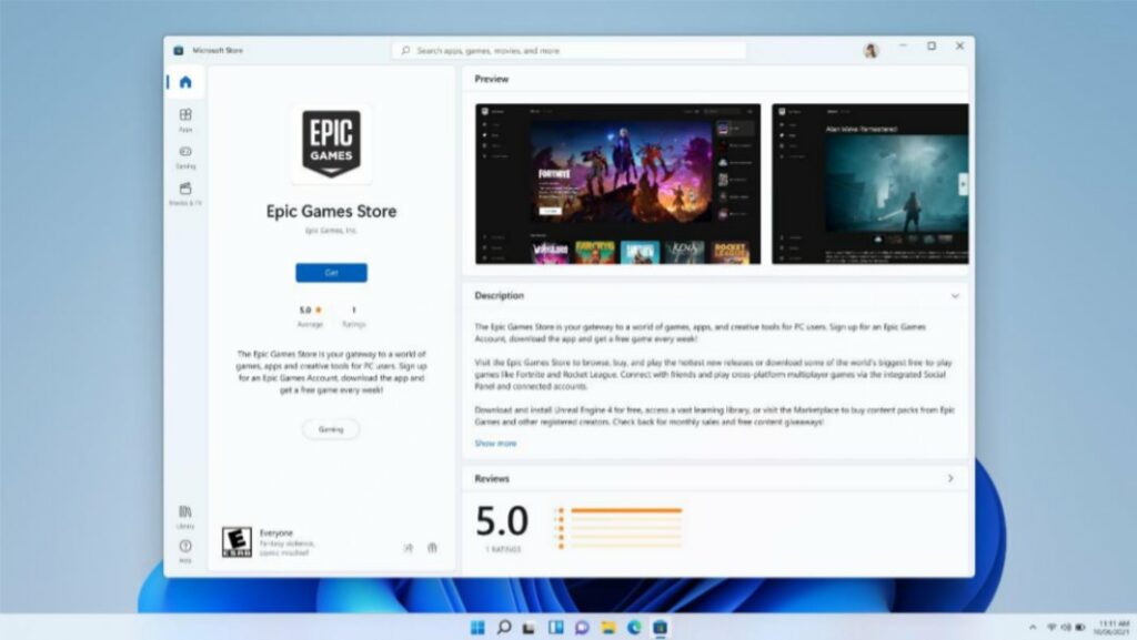 Epic Games Store kommt in den Microsoft Store unter Windows 11